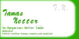 tamas netter business card